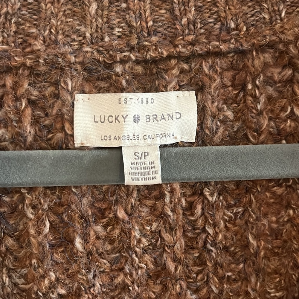 Lucky Brand Shaker Knit Raglan Cardigan Sweater Size Small - Picture 3 of 7